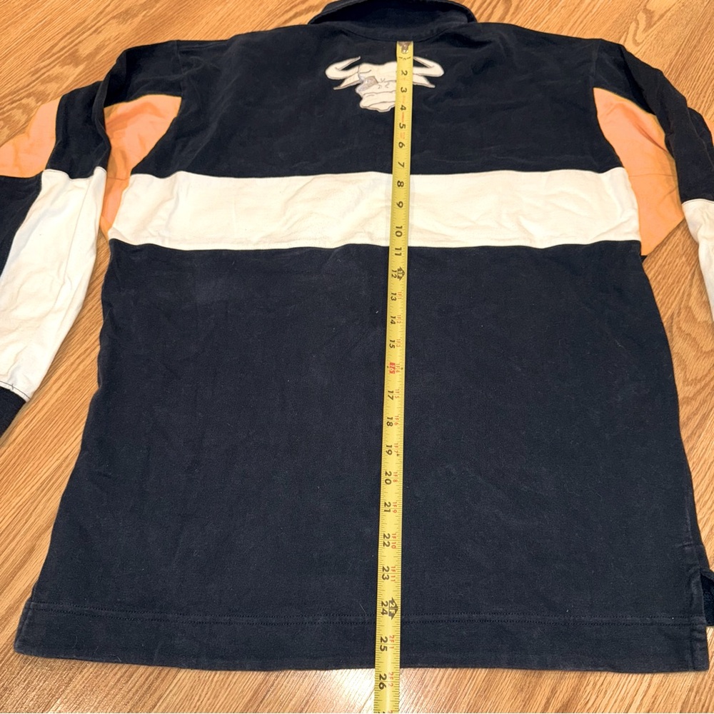 Eden Park Navy Gold Cream Long Sleeve Jersey Bulls Rugby Shirt size M - Picture 7 of 7